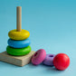 Montessori ring stacker Wooden Pyramid