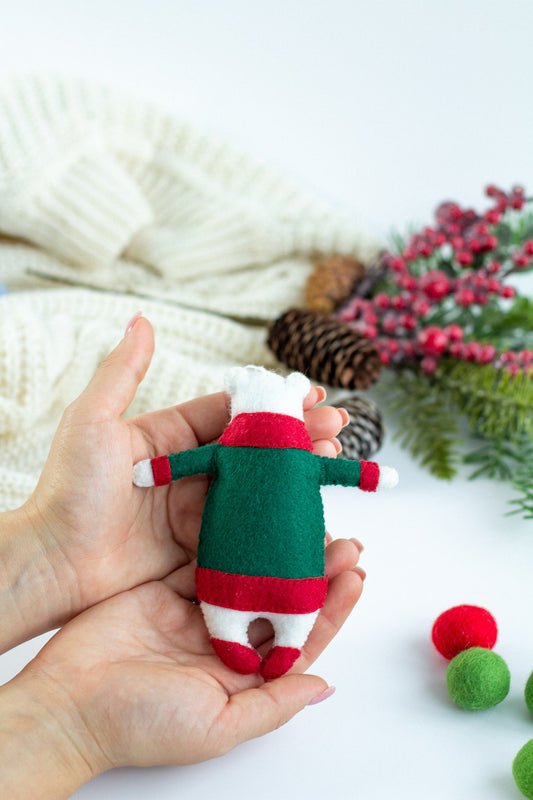 Winter Polar Bear Ornament 