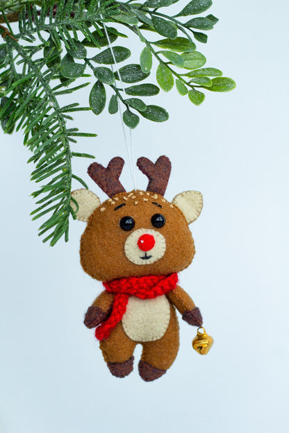 Hand sewn Felt Reindeer