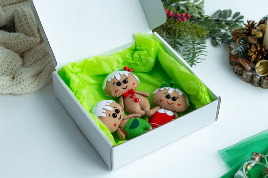 Christmas gift box gingerbread decor