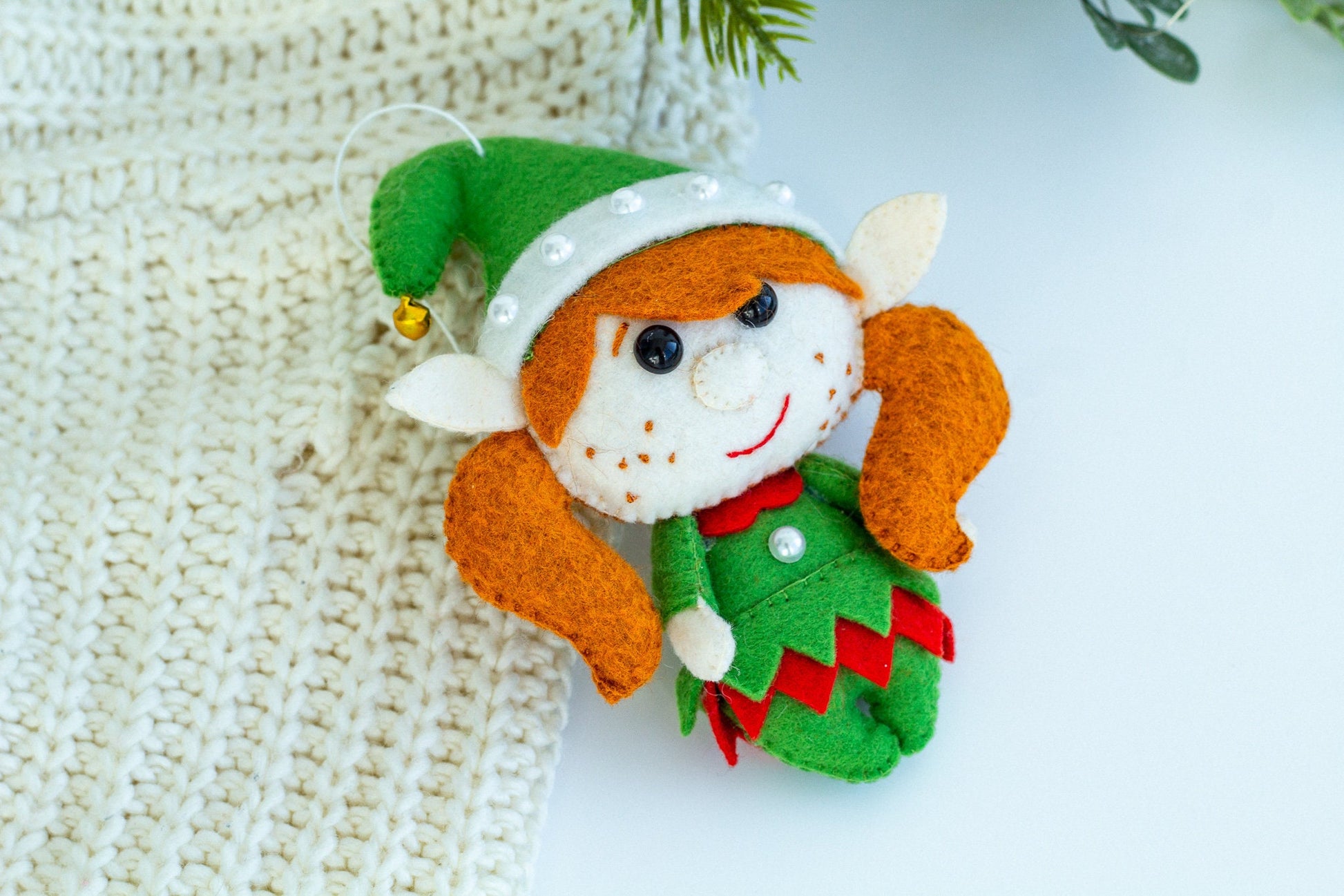 Christmas elf girl ornaments