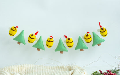 Garland Made Of Felt Bumblebee