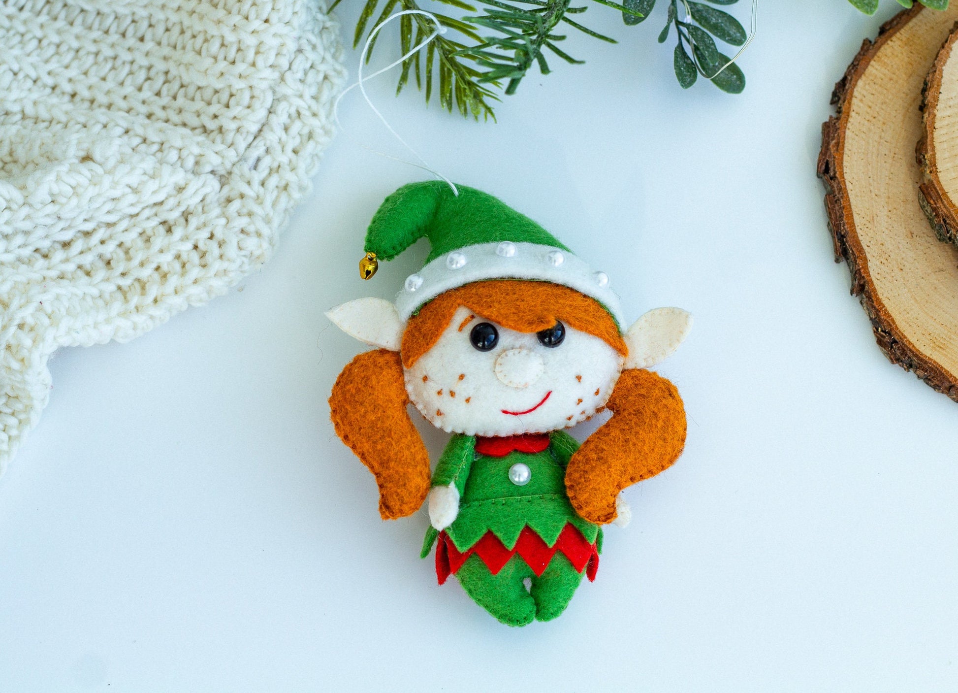 Christmas elf girl ornaments