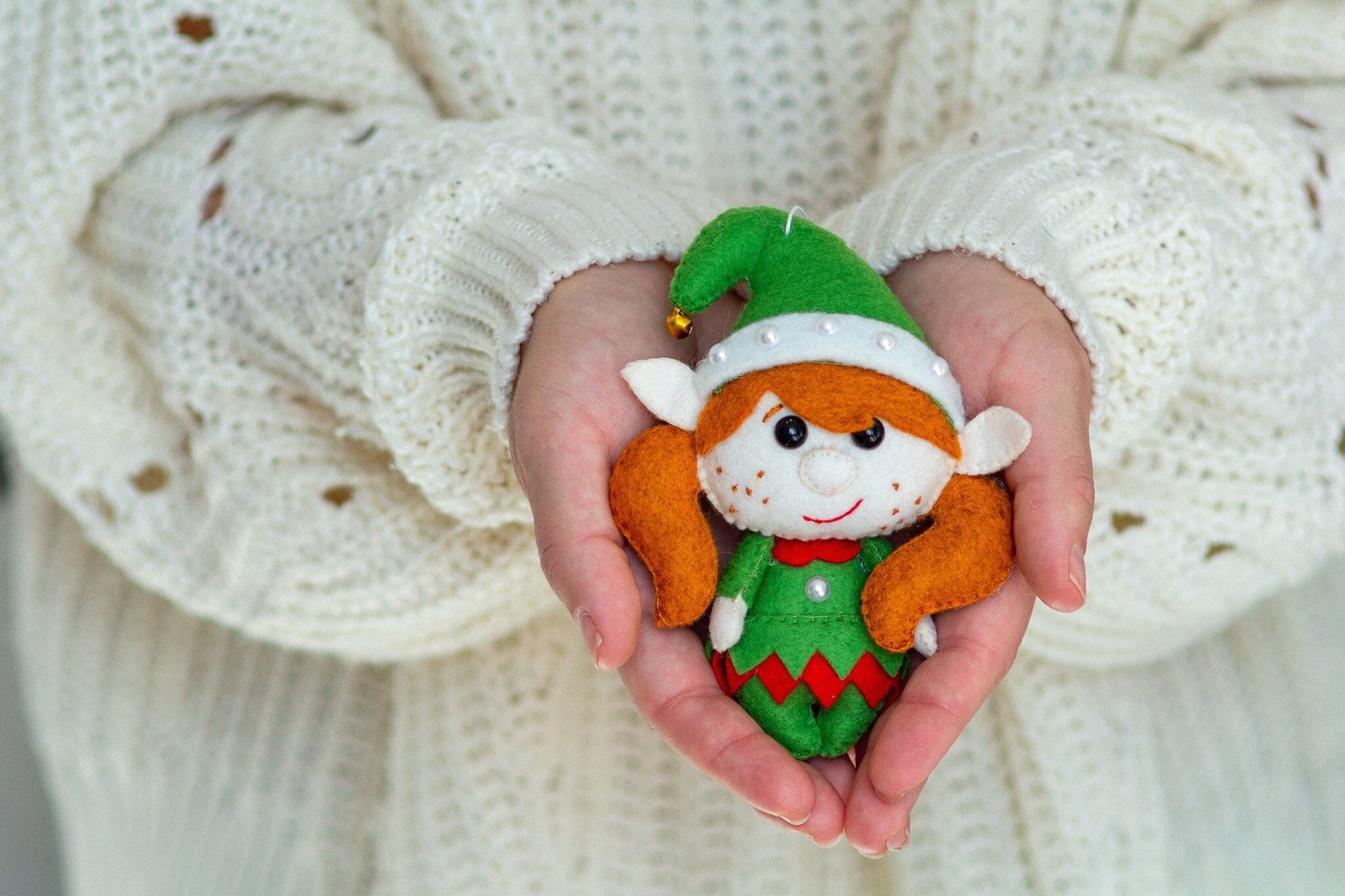 Christmas elf girl ornaments