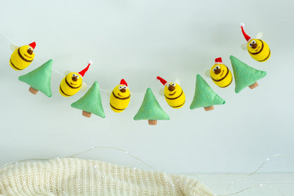 Felt Tree Christmas Garland 