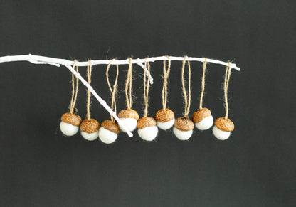 Felted Acorn Ornaments