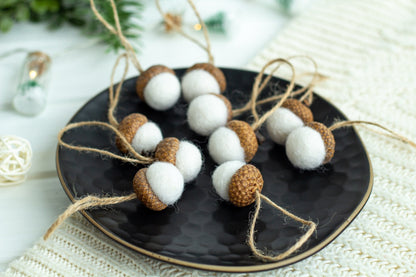 Felted Acorn Ornaments