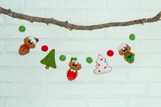 Christmas Garland Gingerbread decor 
