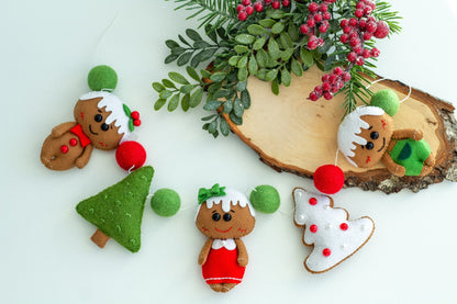 Christmas Garland Gingerbread decor 