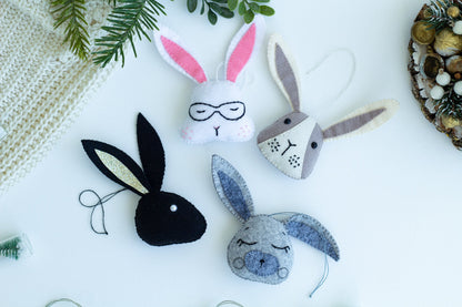 Felt Rabbit Ornaments