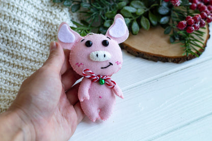 Christmas pig ornament