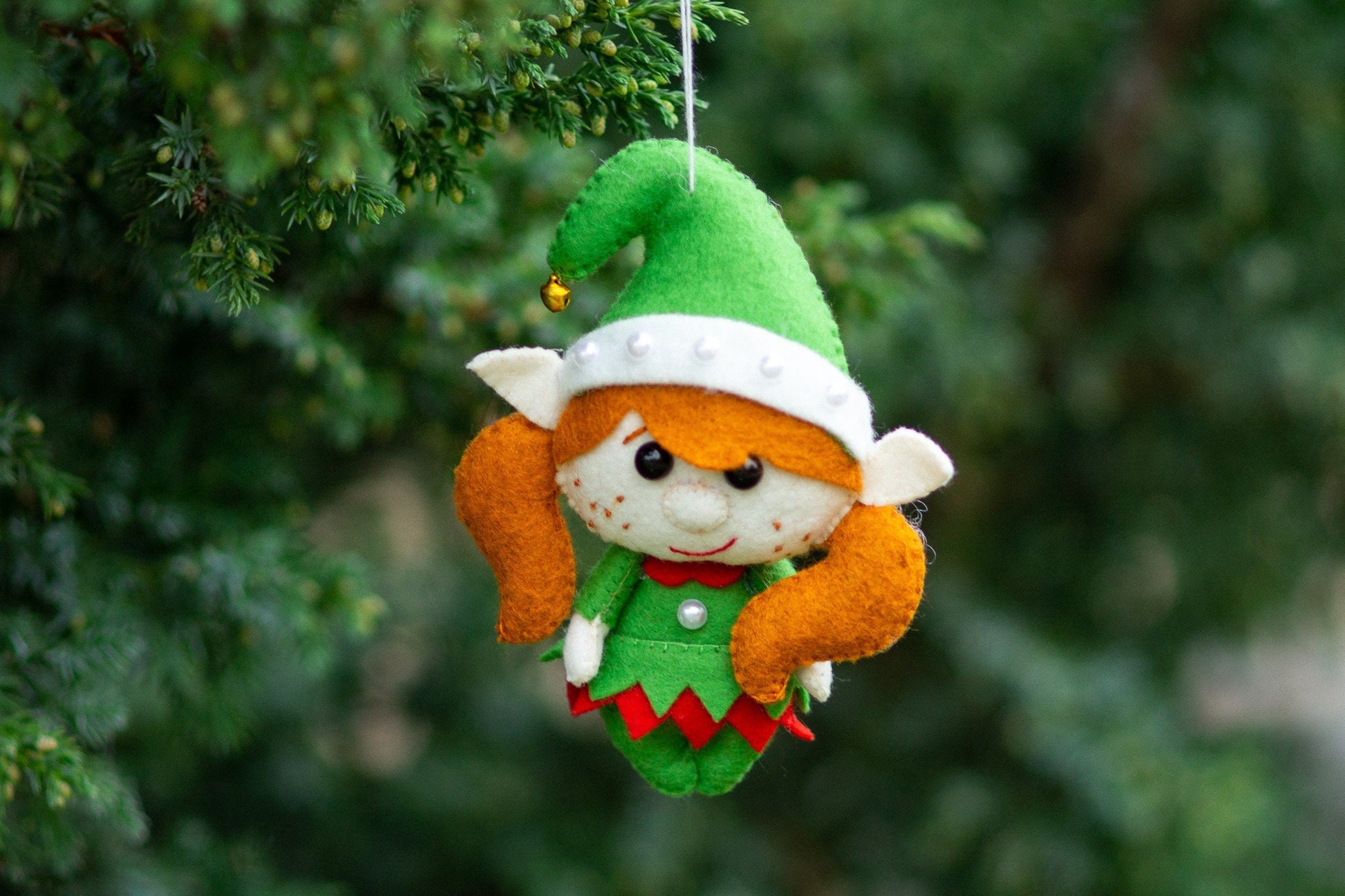 Christmas elf girl ornaments