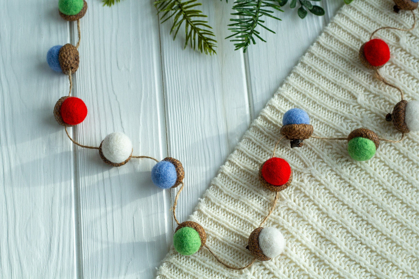  Wool Felted Acorns 