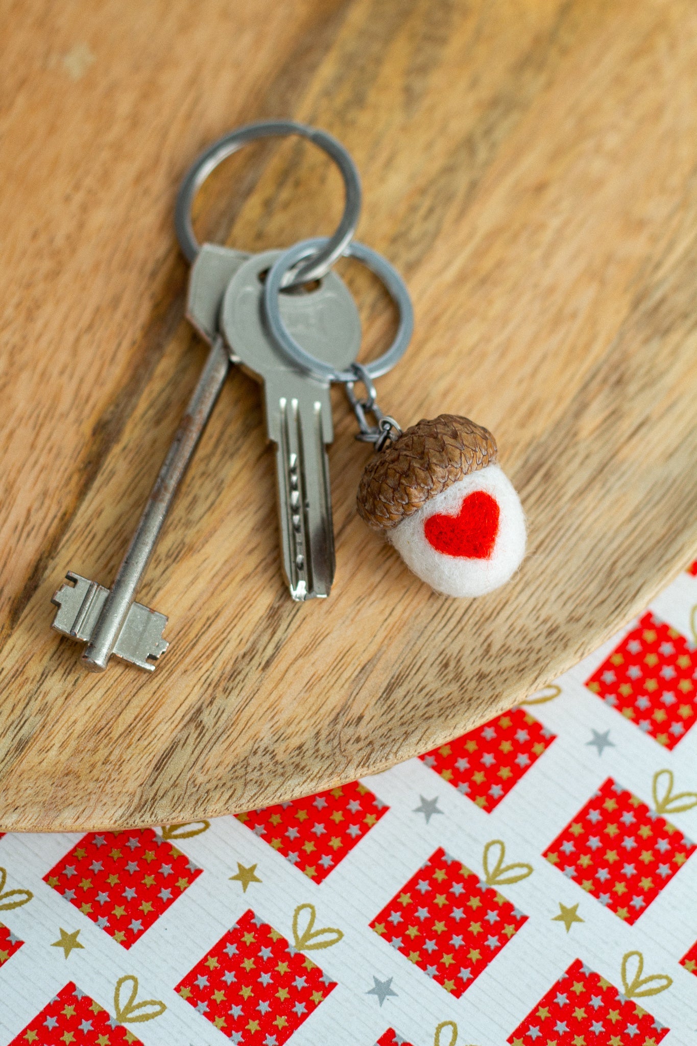 Keychain Ornament "Love Acorn" - WoollyFox