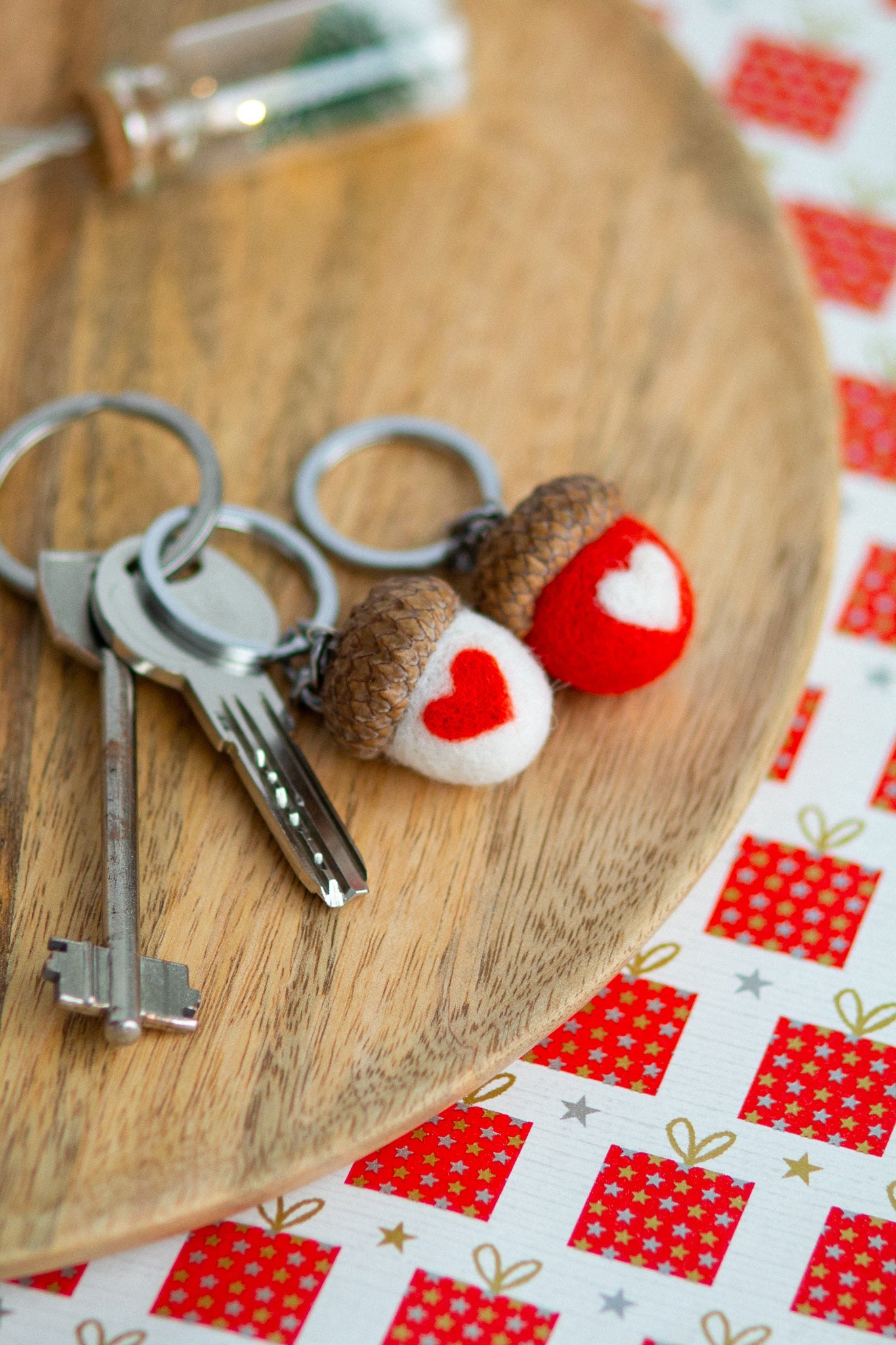 Keychain Ornament "Love Acorn" - WoollyFox