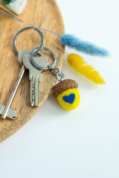 Keychains Acorn "With Ukraine in Heart" - WoollyFox