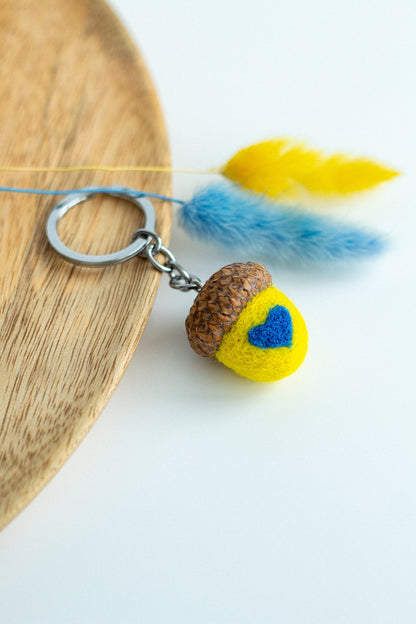 Keychains Acorn "With Ukraine in Heart" - WoollyFox
