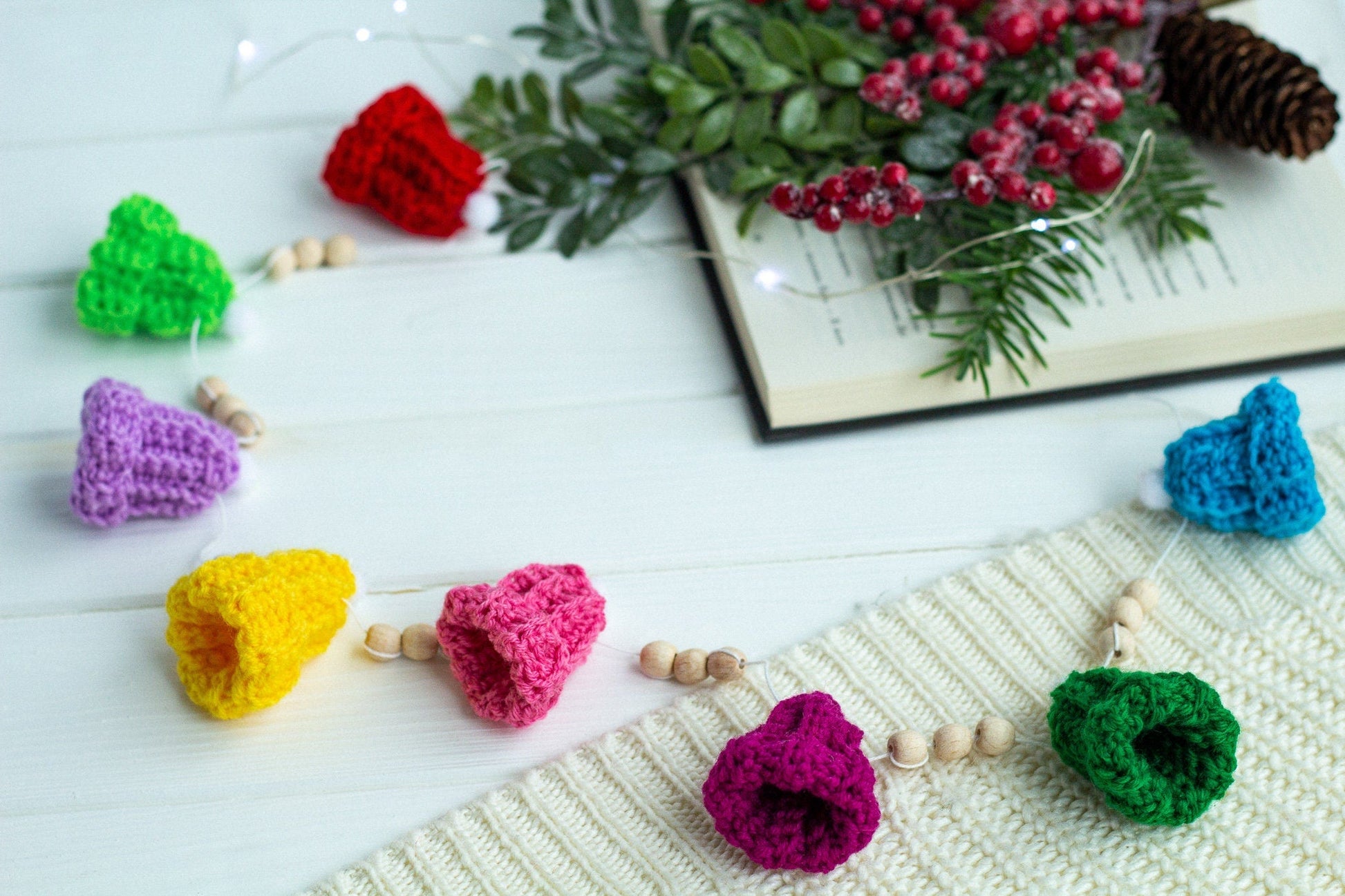 Mini Knit Hat Ornament Garland - WoollyFox