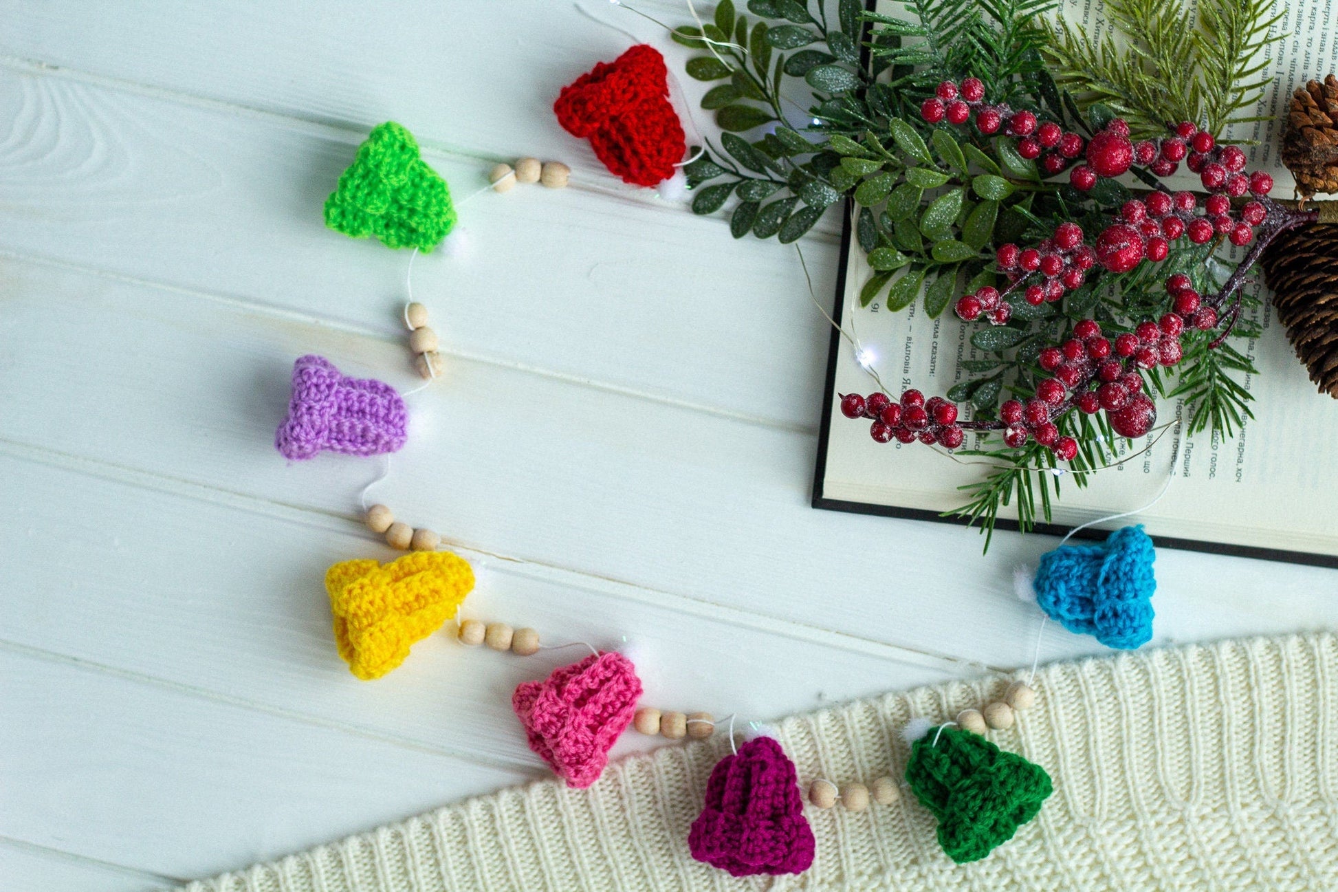 Mini Knit Hat Ornament Garland - WoollyFox