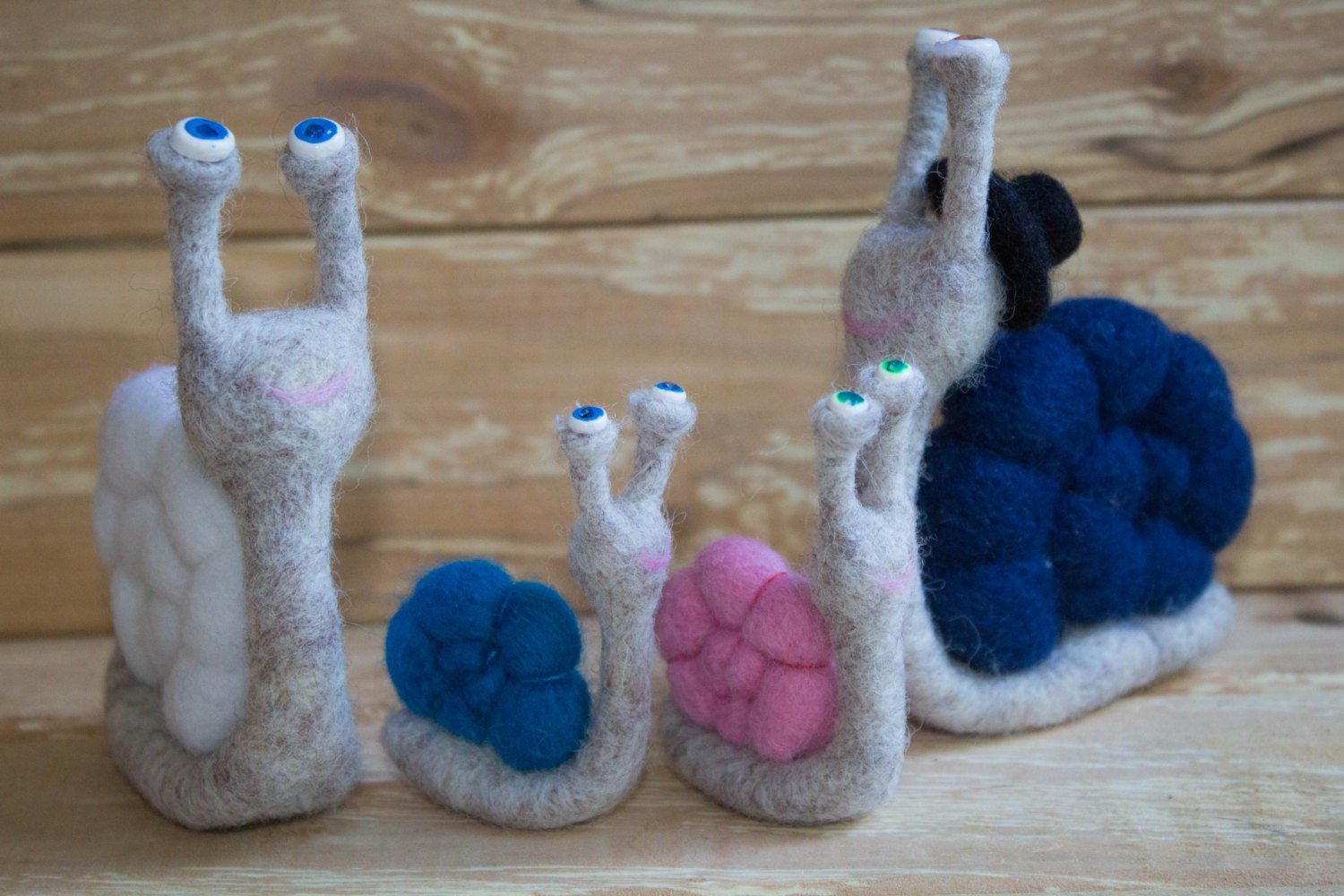 Needle Felted Snail - WoollyFox