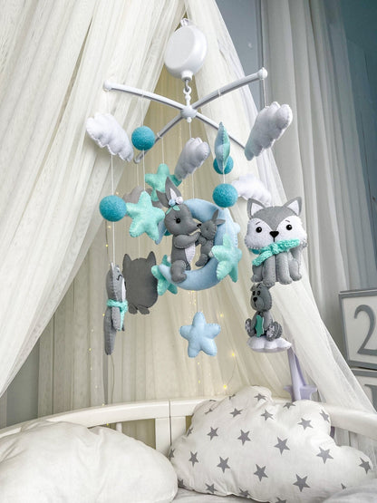 Neutral Baby Crib Mobile - WoollyFox