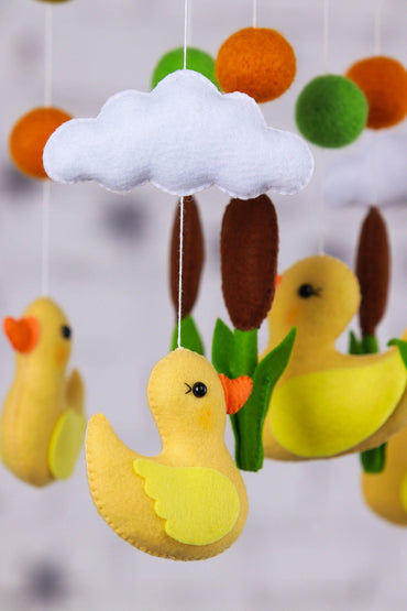 Orange Little Ducks Mobile - WoollyFox