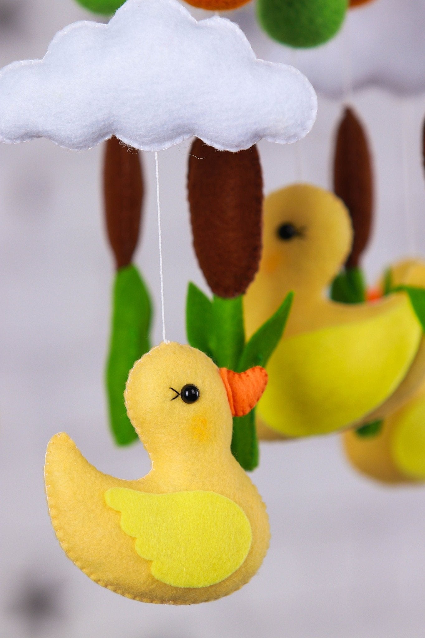 Orange Little Ducks Mobile - WoollyFox