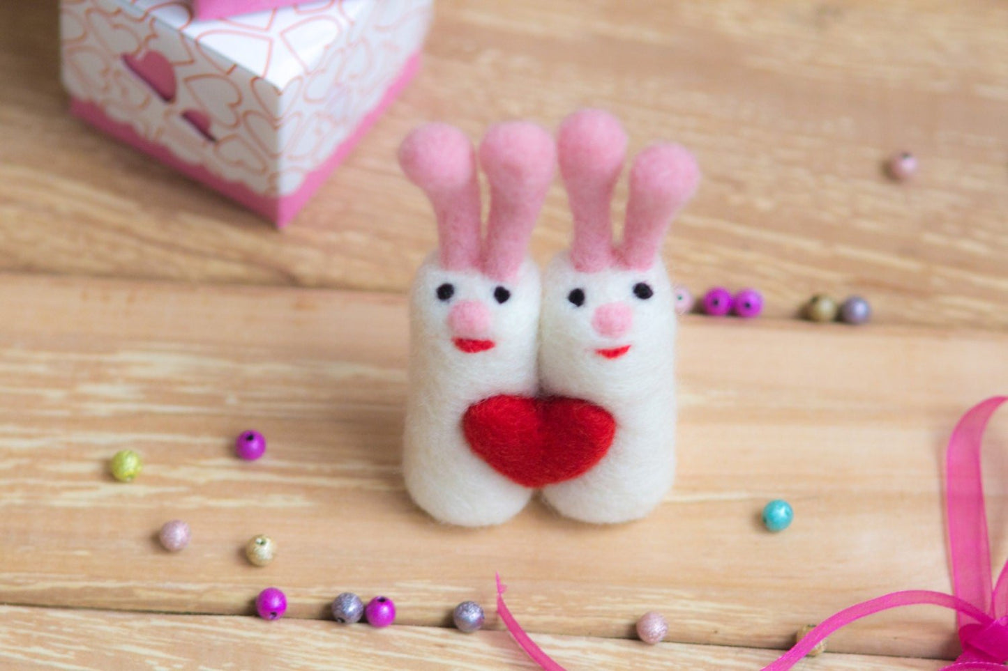 Rabbit Ornament Valentine's Gift - WoollyFox