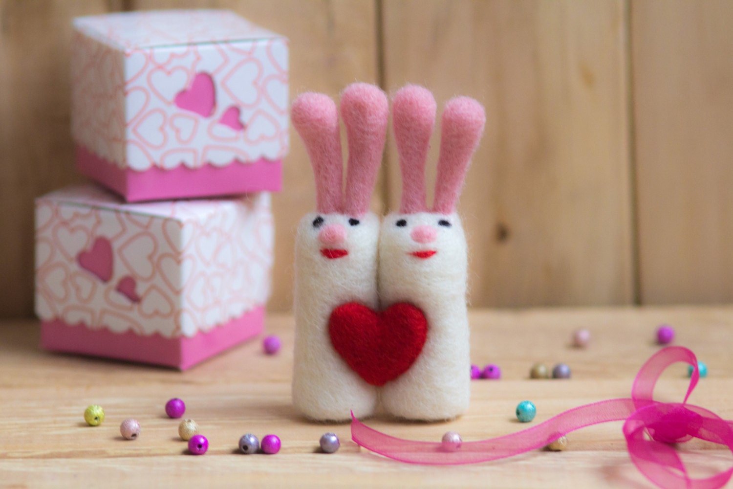 Rabbit Ornament Valentine's Gift - WoollyFox