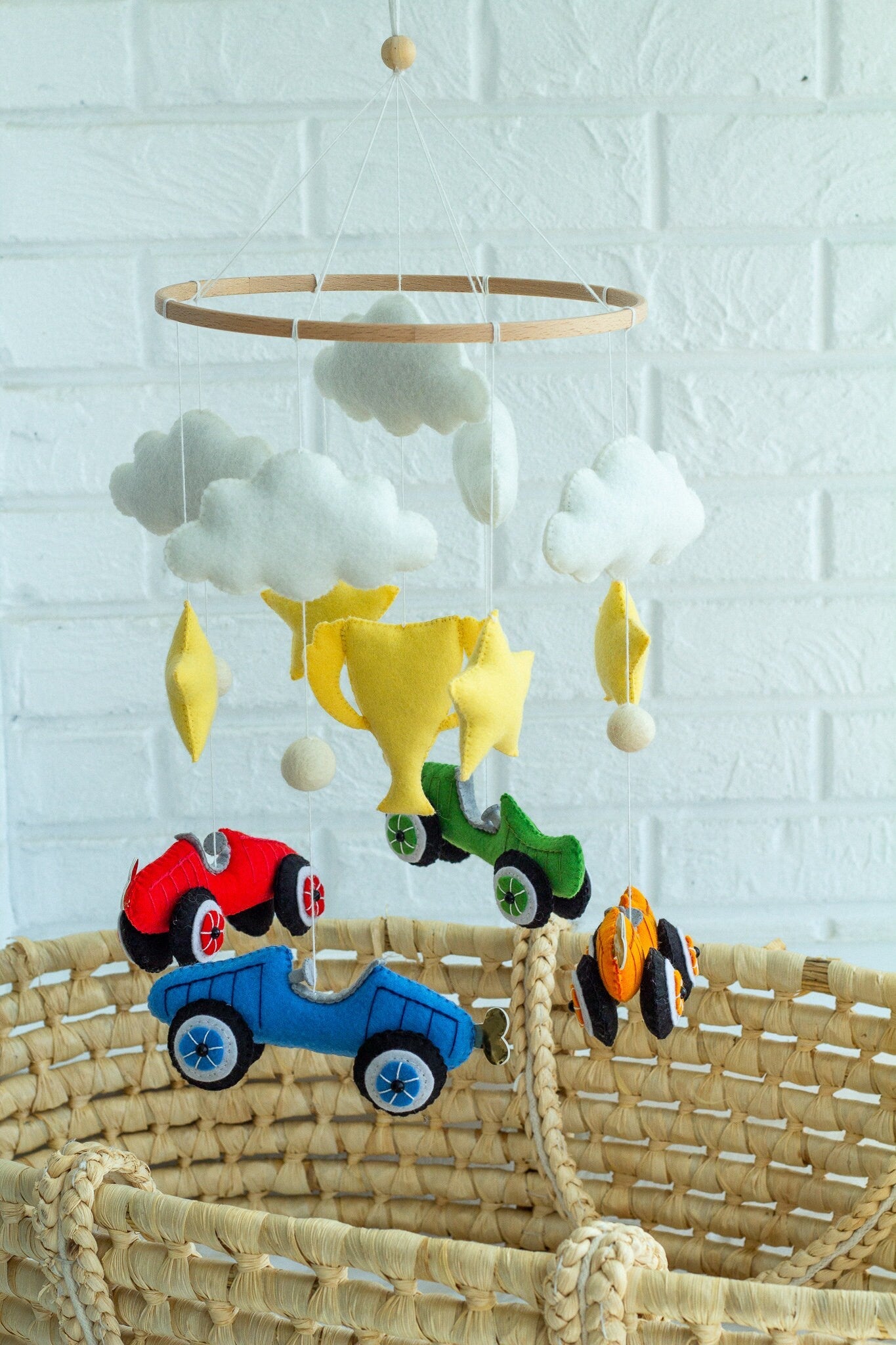 Racing Cars Baby Mobile - WoollyFox