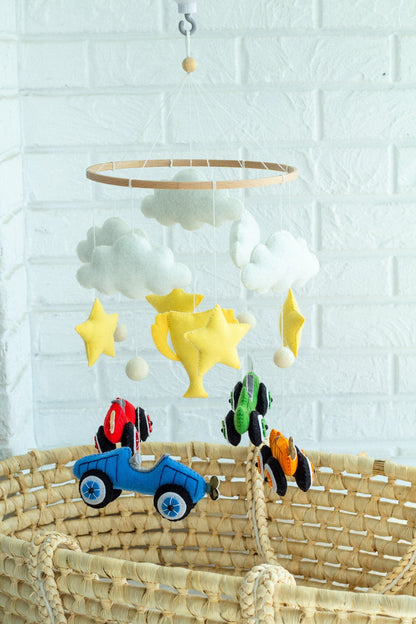 Racing Cars Baby Mobile - WoollyFox