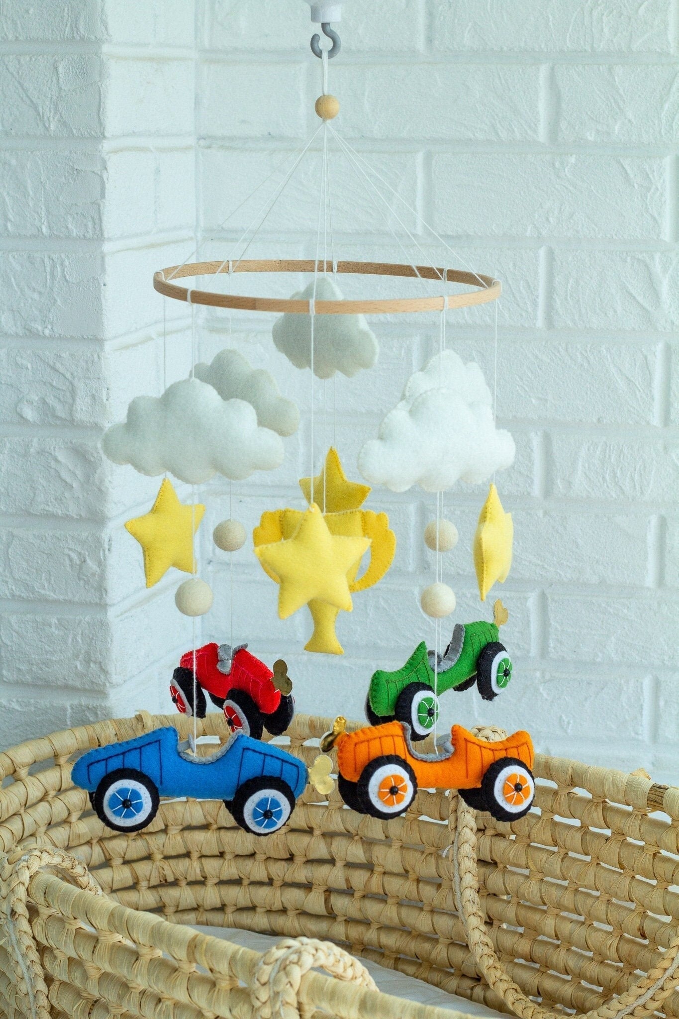 Racing Cars Baby Mobile - WoollyFox