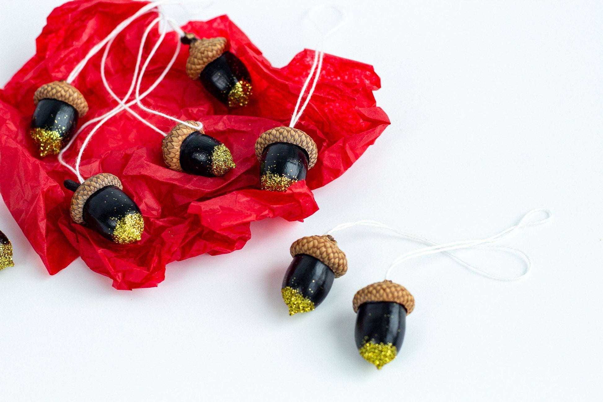 Set of Painted Acorns - WoollyFox