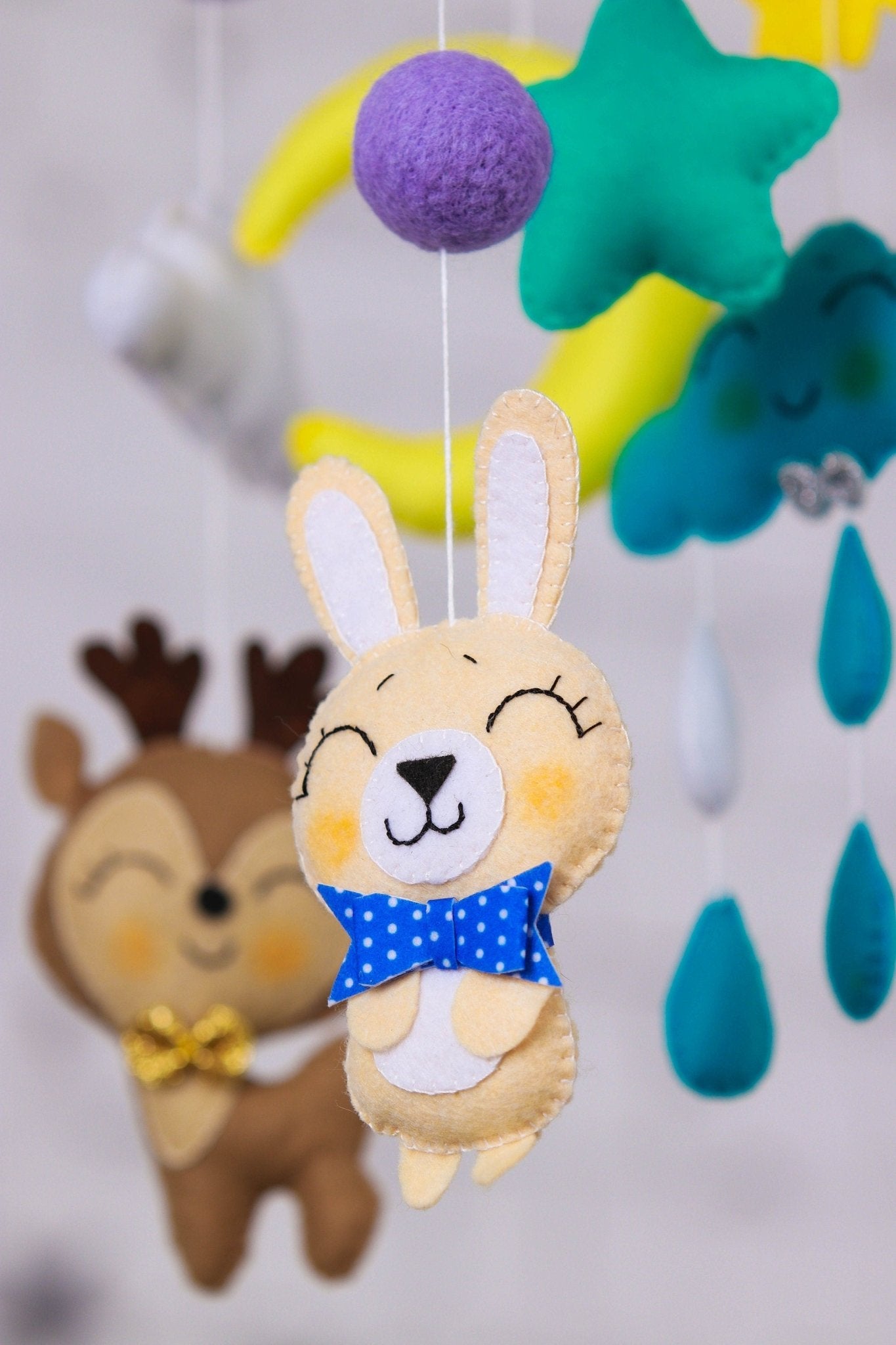 Sky And Animals Baby Mobile - WoollyFox