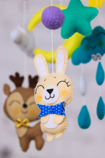 Sky And Animals Baby Mobile - WoollyFox