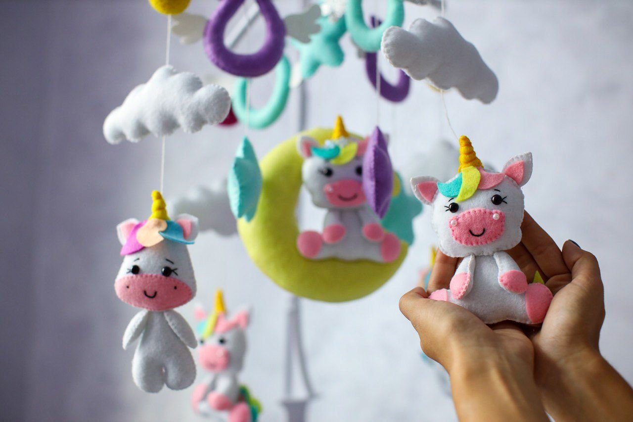 Sky Unicorn Baby Mobile - WoollyFox