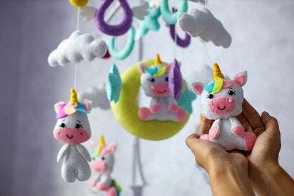 Sky Unicorn Baby Mobile - WoollyFox