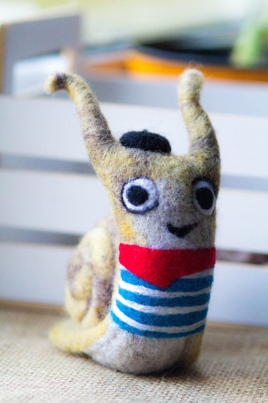 Snail Needle Felted Animal - WoollyFox
