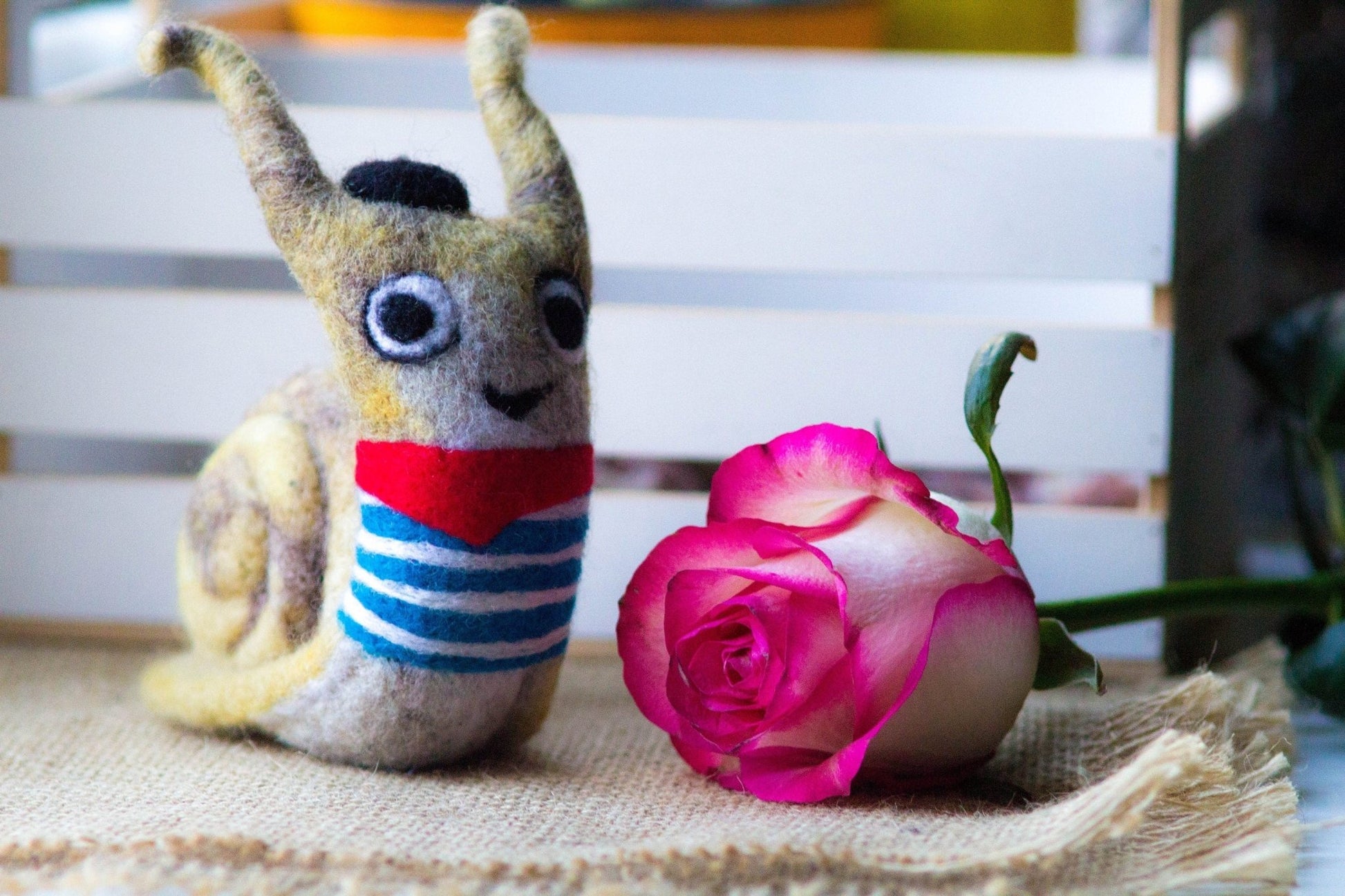 Snail Needle Felted Animal - WoollyFox