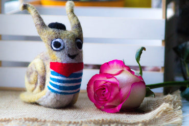 Snail Needle Felted Animal - WoollyFox