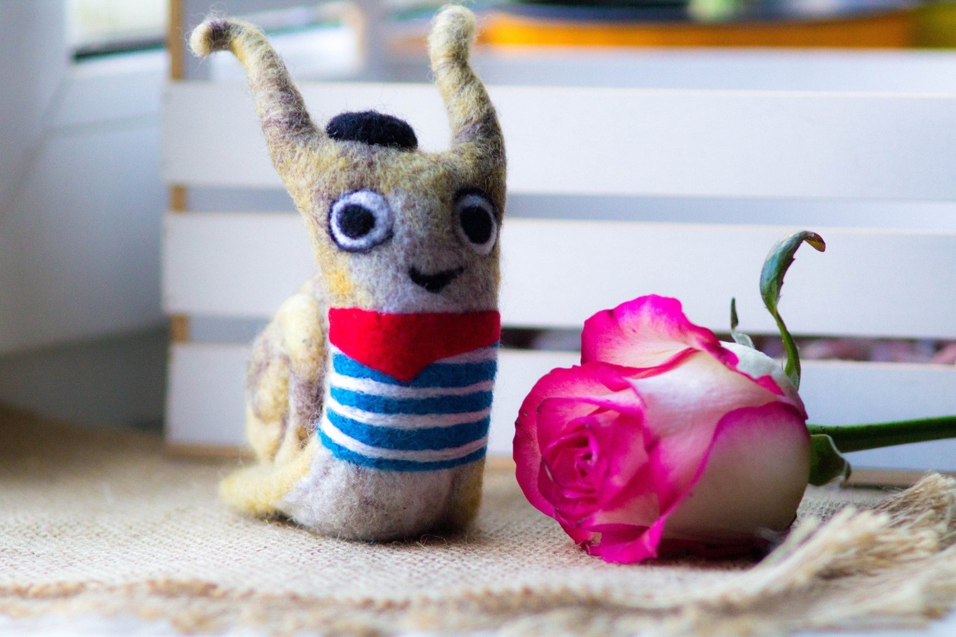 Snail Needle Felted Animal - WoollyFox