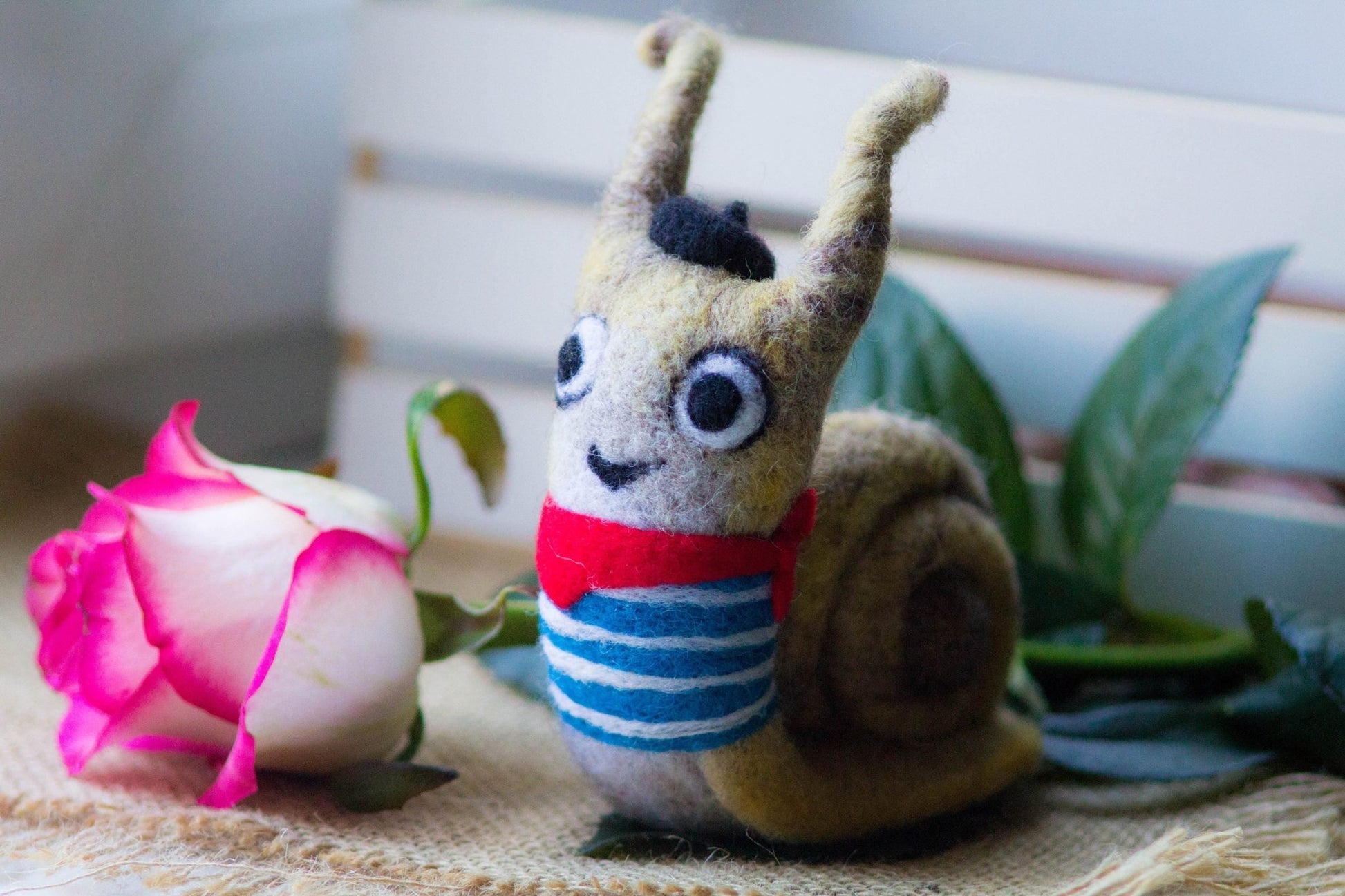 Snail Needle Felted Animal - WoollyFox
