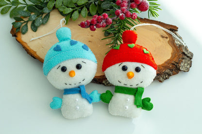 Snowman Christmas Ornament - WoollyFox