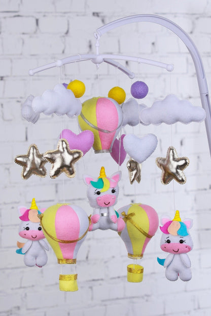 Unicorn Baby Mobile - WoollyFox