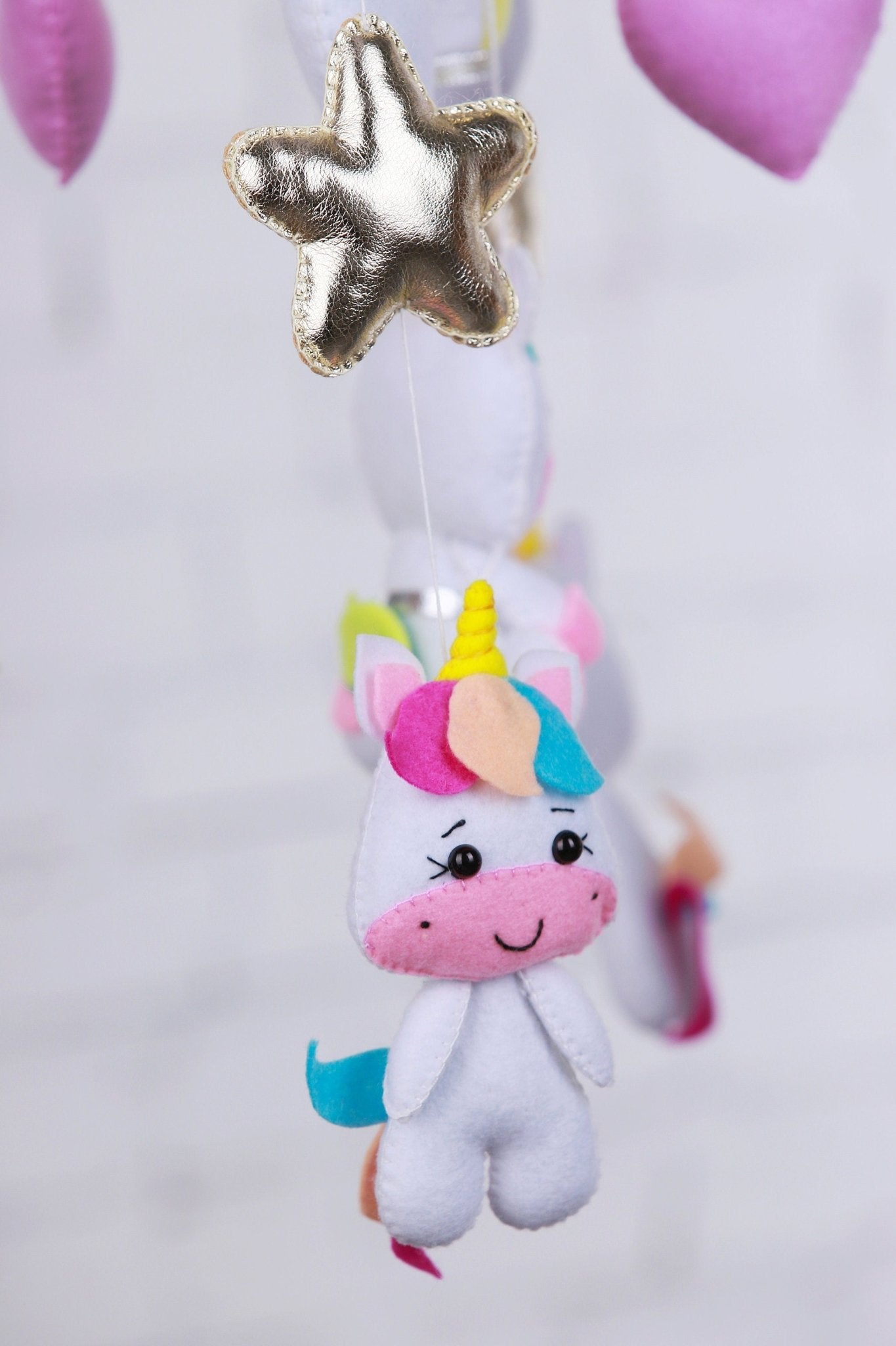 Unicorn Baby Mobile - WoollyFox