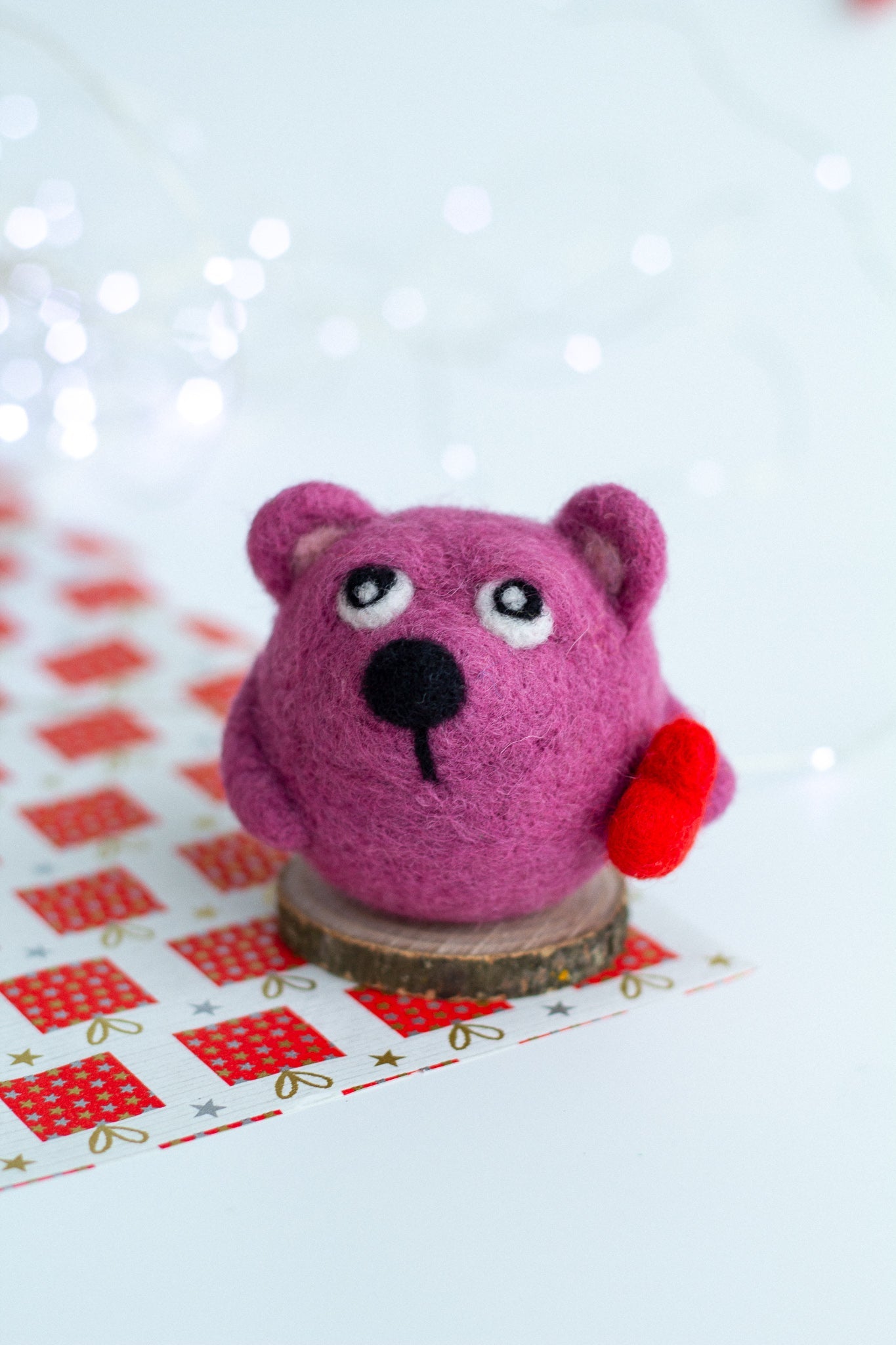 Valentine's Day Gift Wool Bear - WoollyFox