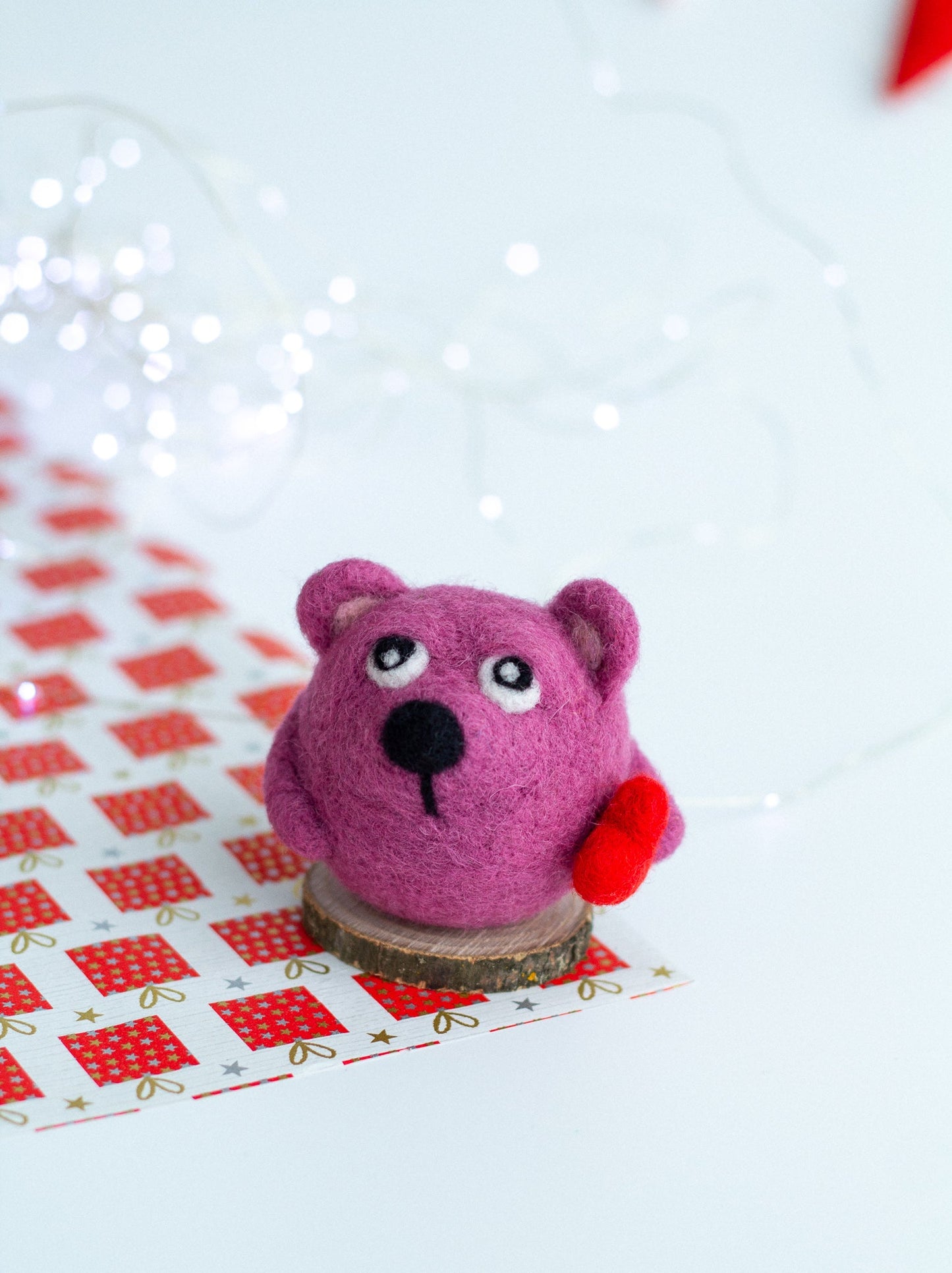 Valentine's Day Gift Wool Bear - WoollyFox