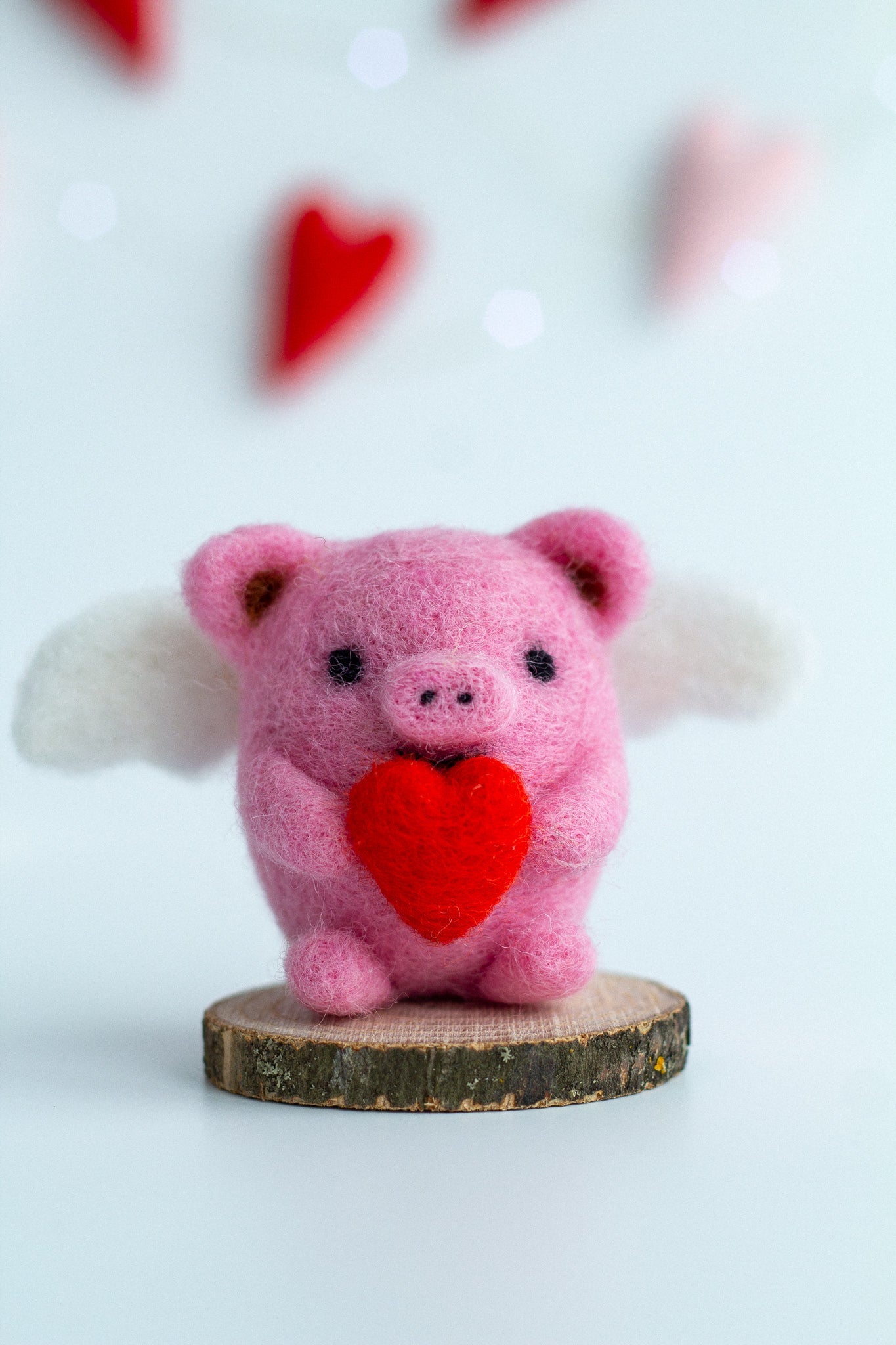 Valentine's Day Wool Pig - WoollyFox