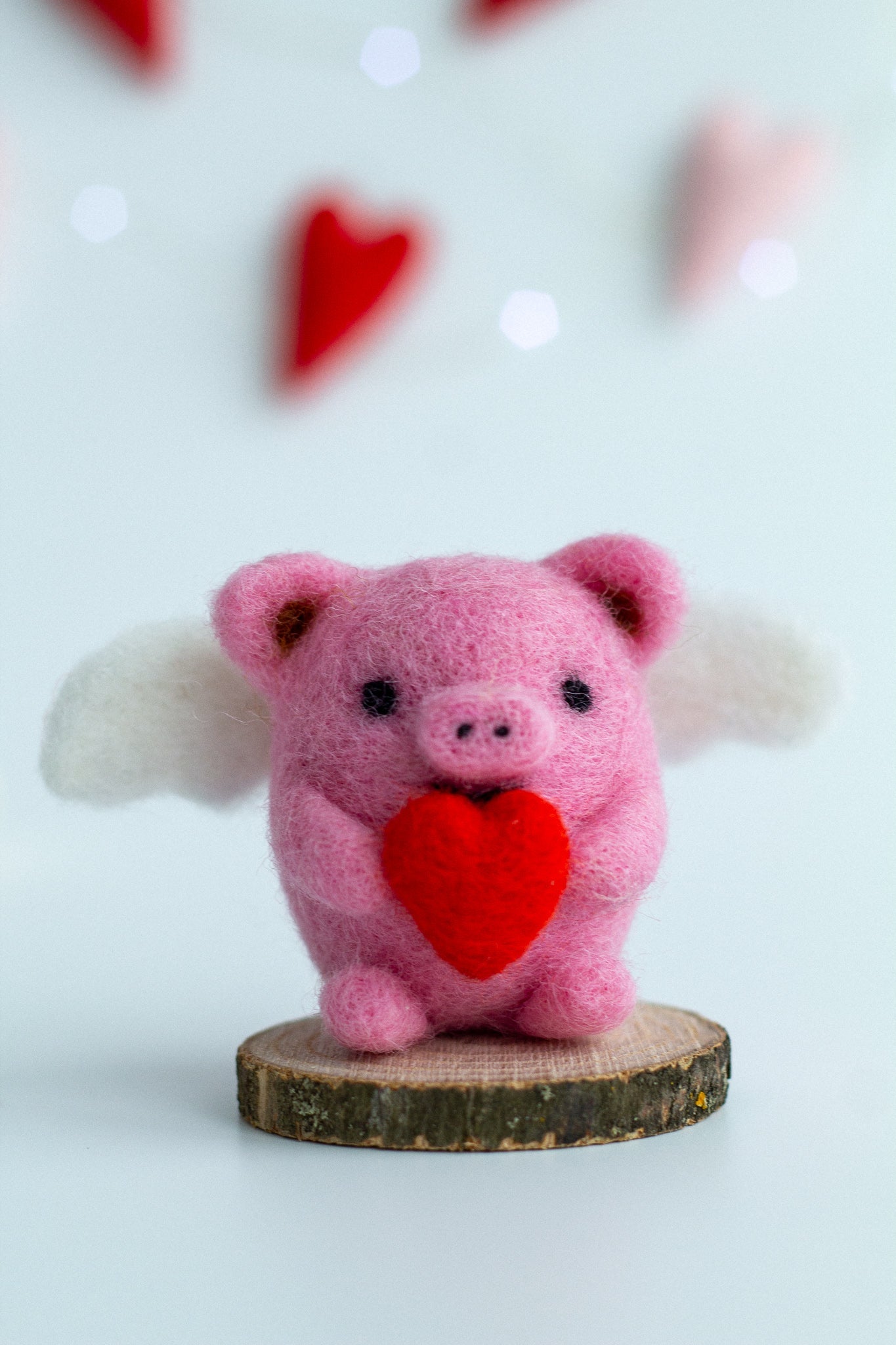 Valentine's Day Wool Pig - WoollyFox