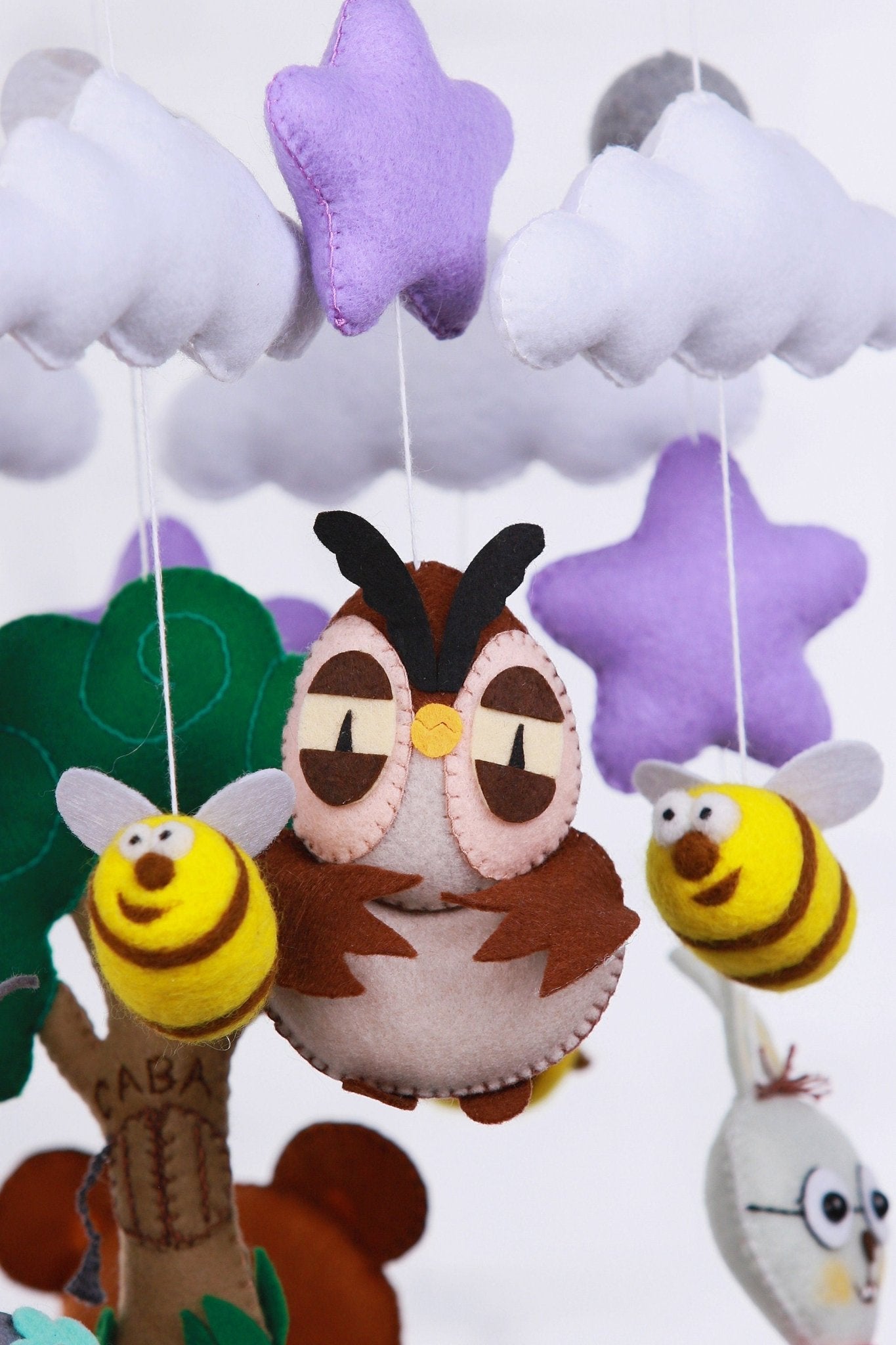 Winnie the Pooh baby crib mobile - WoollyFox